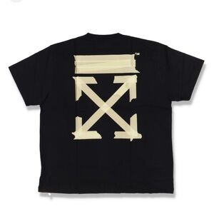 Off-White Tape Arrows Logo T-Shirt - Size M, Black
